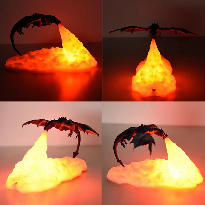3D Dragon LED Night Lamp | مصباح التنين المضيء ثلاثي الأبعاد 🐉✨